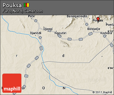 Shaded Relief Map of Pouksa