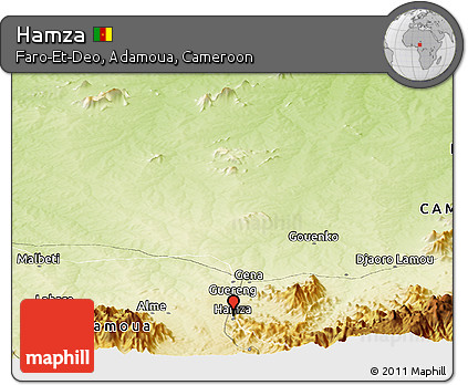 Physical Panoramic Map of Hamza