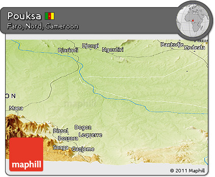 Physical Panoramic Map of Pouksa