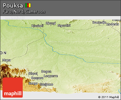 Physical Panoramic Map of Pouksa