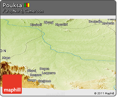 Physical Panoramic Map of Pouksa