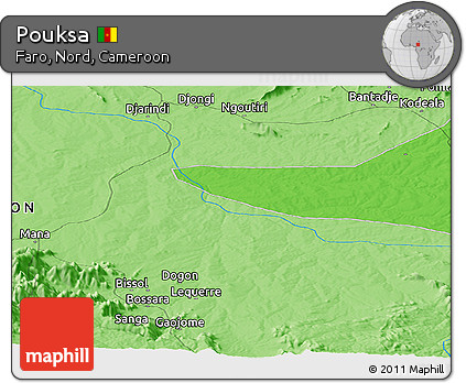 Political Panoramic Map of Pouksa
