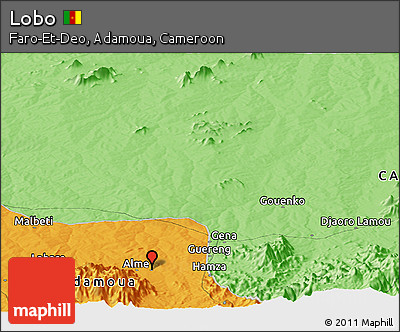 Political Panoramic Map of Lobo