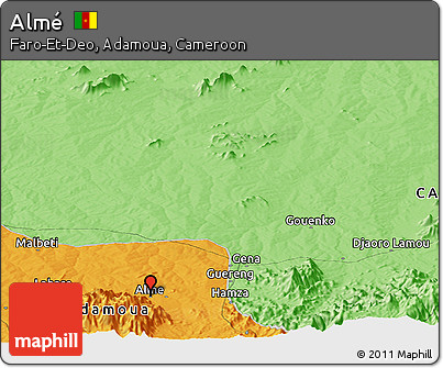 Political Panoramic Map of Almé