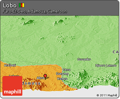 Political Panoramic Map of Lobo