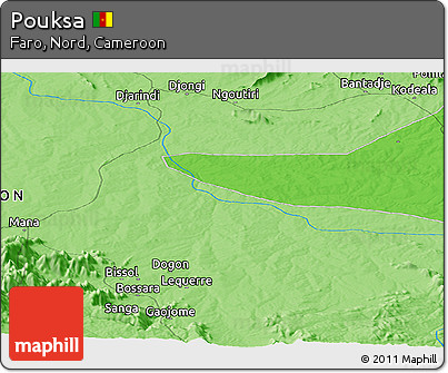 Political Panoramic Map of Pouksa