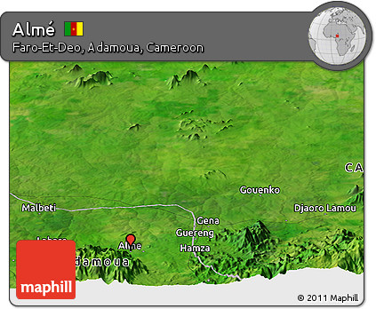 Satellite Panoramic Map of Almé