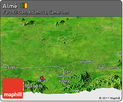Satellite Panoramic Map of Almé