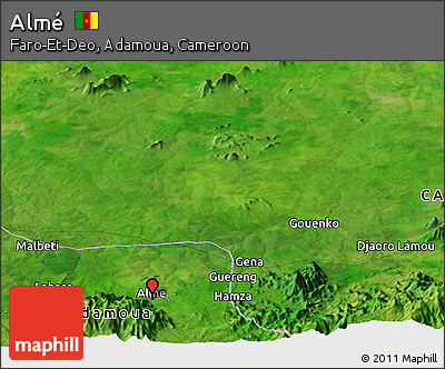 Satellite Panoramic Map of Almé