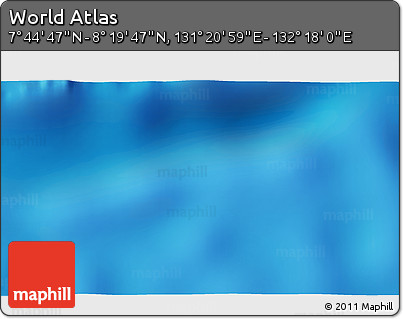 Physical 3D Map of the Area around 8° 2' 17" N, 131° 49' 29" E