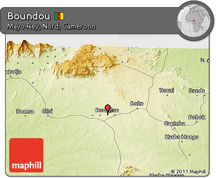 Physical 3D Map of Boundou