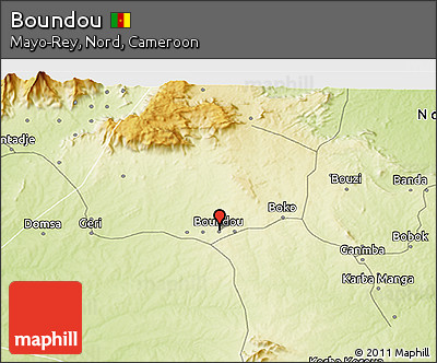 Physical 3D Map of Boundou