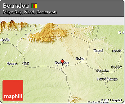 Physical 3D Map of Boundou