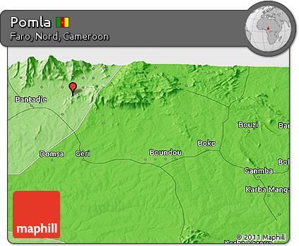 Political 3D Map of Pomla