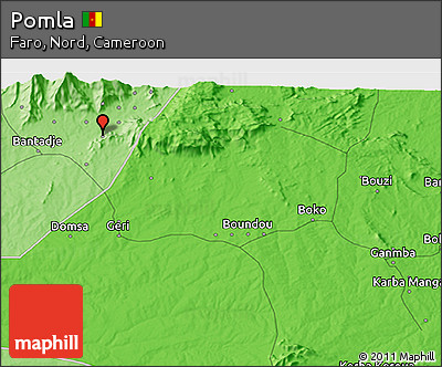 Political 3D Map of Pomla