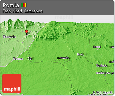 Political 3D Map of Pomla