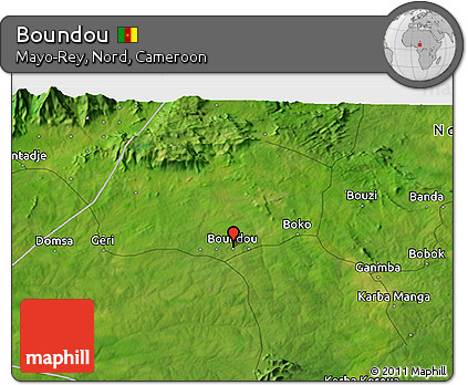 Satellite 3D Map of Boundou
