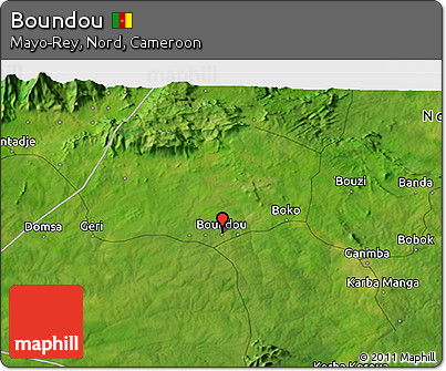 Satellite 3D Map of Boundou