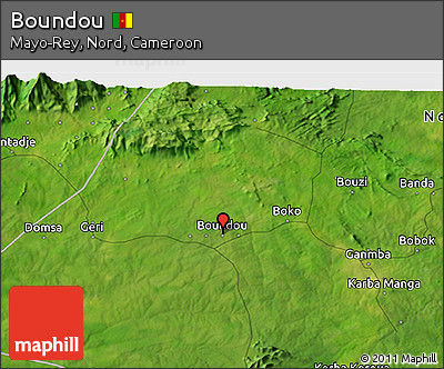 Satellite 3D Map of Boundou