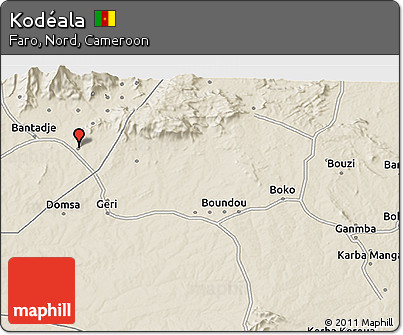 Shaded Relief 3D Map of Kodéala
