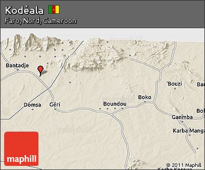 Shaded Relief 3D Map of Kodéala
