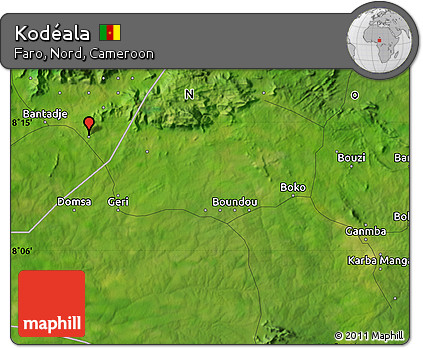 Satellite Map of Kodéala