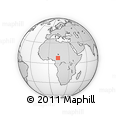 Outline Map of the Area around 8° 2' 17" N, 13° 40' 30" E, rectangular outline
