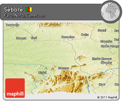 Physical Panoramic Map of Séboré