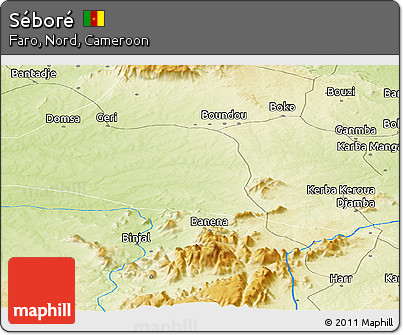 Physical Panoramic Map of Séboré
