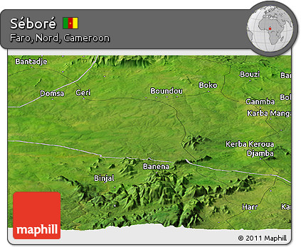 Satellite Panoramic Map of Séboré