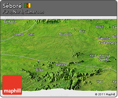 Satellite Panoramic Map of Séboré