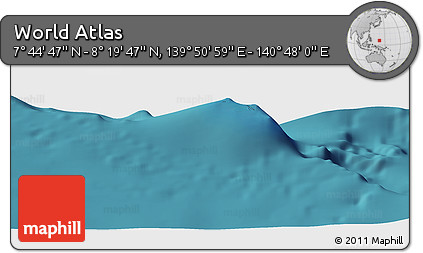 Satellite Panoramic Map of the Area around 8° 2' 17" N, 140° 19' 29" E