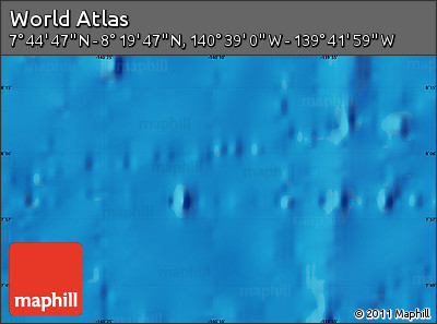 Physical Map of the Area around 8° 2' 17" N, 140° 10' 30" W