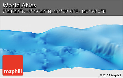 Physical Panoramic Map of the Area around 8° 2' 17" N, 142° 1' 30" E