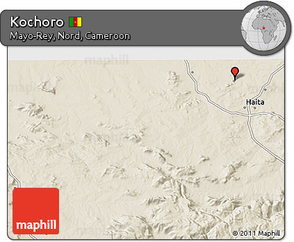 Shaded Relief 3D Map of Kochoro