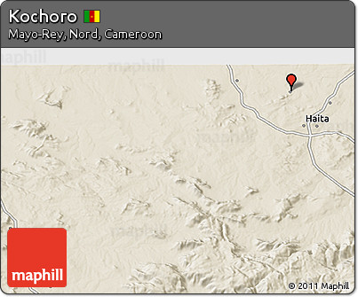 Shaded Relief 3D Map of Kochoro
