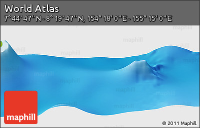 Physical Panoramic Map of the Area around 8° 2' 17" N, 154° 46' 30" E
