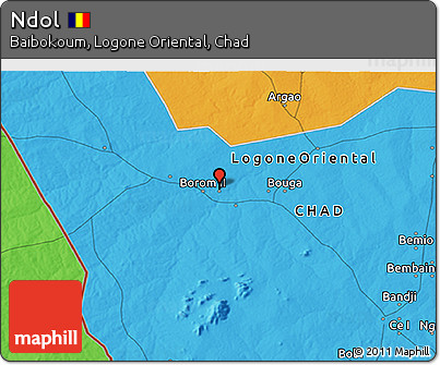 Political 3D Map of Ndol