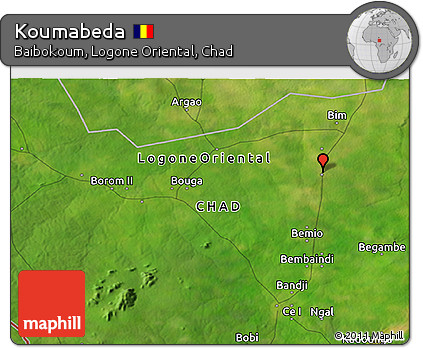 Satellite 3D Map of Koumabeda