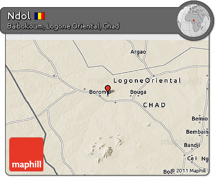 Shaded Relief 3D Map of Ndol