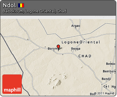 Shaded Relief 3D Map of Ndol