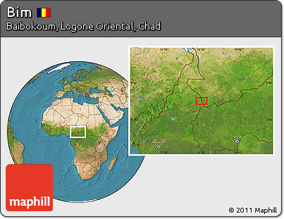 Satellite Location Map of Bim