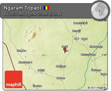 Physical Map of Ngaram Topaol