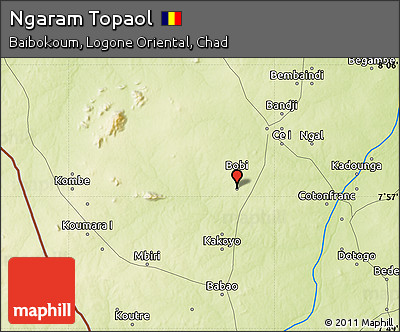 Physical Map of Ngaram Topaol