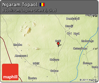 Physical Map of Ngaram Topaol