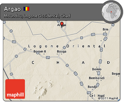 Shaded Relief Map of Argao