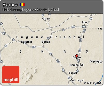 Shaded Relief Map of Bemio