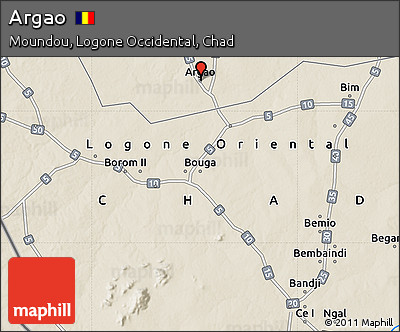 Shaded Relief Map of Argao