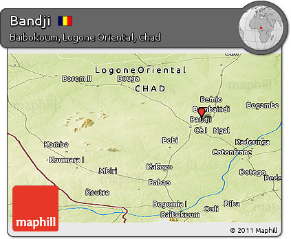 Physical Panoramic Map of Bandji