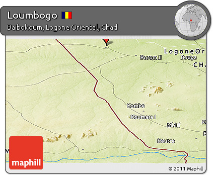 Physical Panoramic Map of Loumbogo